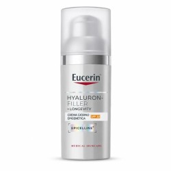 Flacone da 50 ml di Eucerin Hyaluron Filler+ Longevity Crema Giorno Spf 30