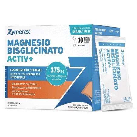 Confezione da 30 bustine di Zymerex Magnesio Bisglicinato Integratore Per Il Benessere Mentale E Fisico. Confezione da 30 bustine di Zymerex Magnesio Bisglicinato Integratore Per Il Benessere Mentale E Fisico.