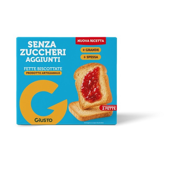 Giusto Senza Zuccheri Aggiunti Fette Biscottate Artigianali Con Edulcoranti 120 G