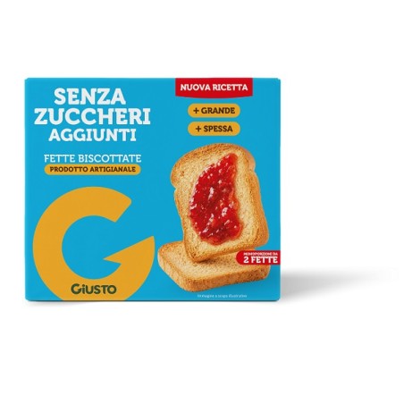 Giusto Senza Zuccheri Aggiunti Fette Biscottate Artigianali Con Edulcoranti 120 G