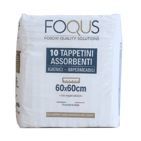 Foqus Tappetini Assorbenti 60x60 Cm Con Adesivi 10 Pezzi Foqus Tappetini Assorbenti 60x60 Cm Con Adesivi 10 Pezzi