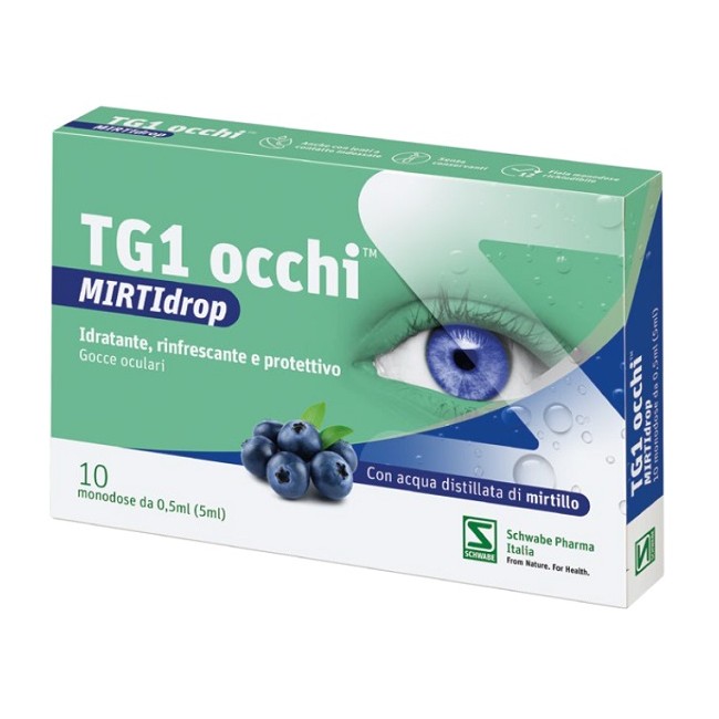 Tg1 Occhi Mirtidrop Gocce Oculari 10 Fiale Da 0,5 Ml Tg1 Occhi Mirtidrop Gocce Oculari 10 Fiale Da 0,5 Ml