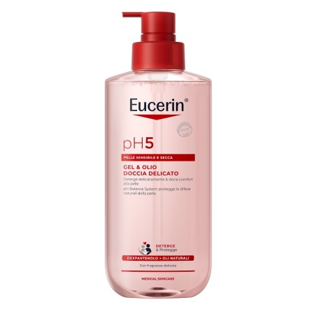 Flacone da 400 ml di Eucerin Ph5 Gel & Olio Doccia Nutriente Flacone da 400 ml di Eucerin Ph5 Gel & Olio Doccia Nutriente