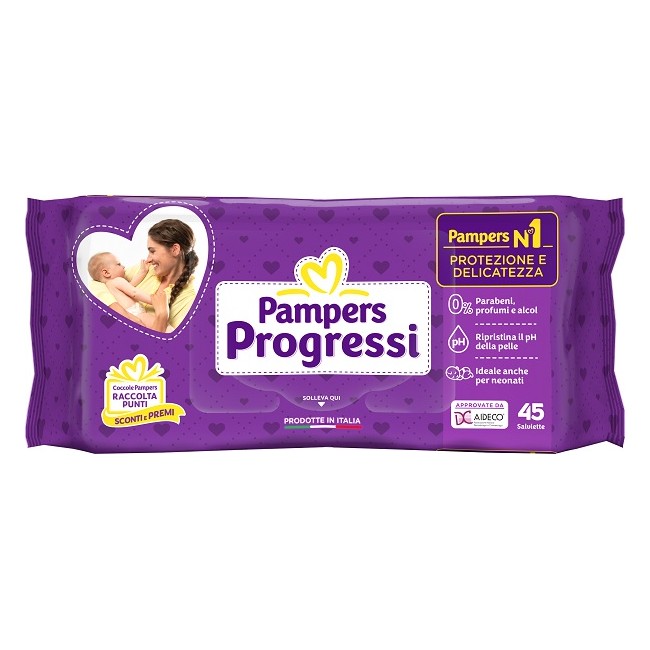Pampers Progressi Salviettine 45 Pezzi
