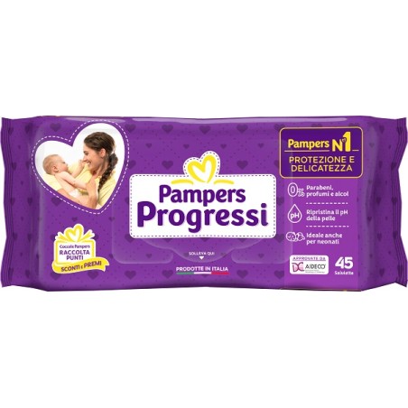 Pampers Progressi Salviettine 45 Pezzi