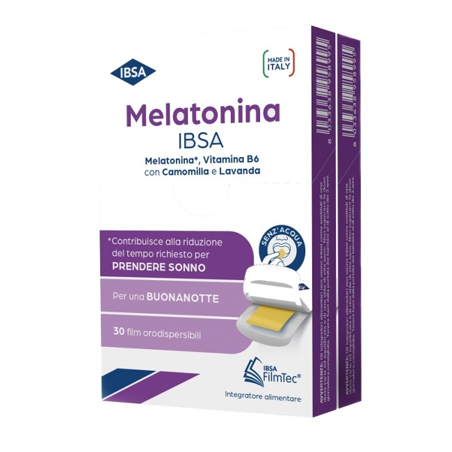 Melatonina Ibsa 30 Film Orodisperdibili Senza Glutine Senza Lattosio Gusto Frutti Di Bosco Con Edulcoranti 2 Pezzi Melatonina Ibsa 30 Film Orodisperdibili Senza Glutine Senza Lattosio Gusto Frutti Di Bosco Con Edulcoranti 2 Pezzi