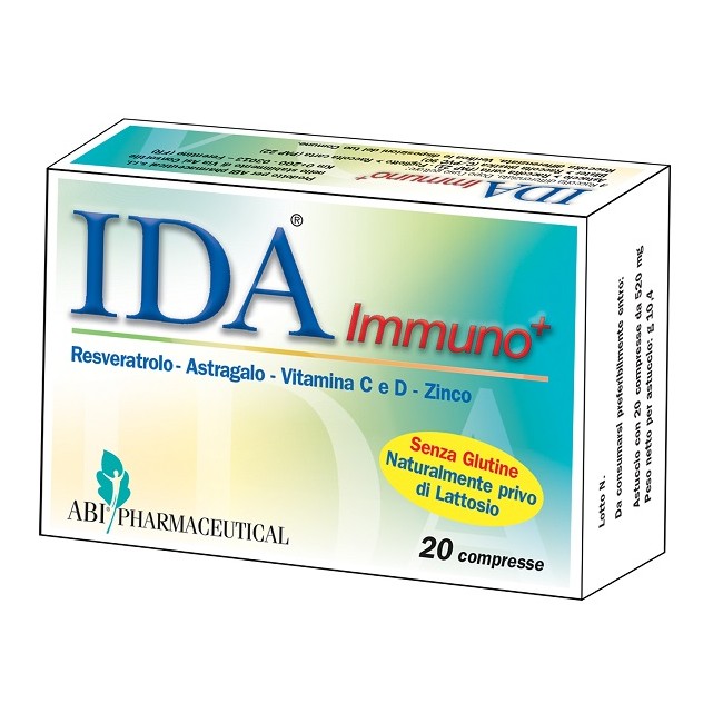 Ida Immuno+ 20 Compresse Senza Glutine Naturalmente Privo Di Lattosio