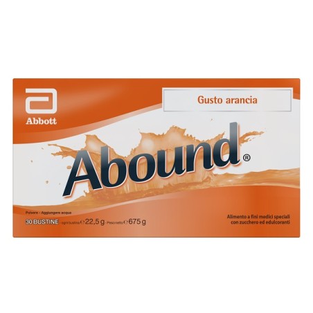 Abound Arancia 30 Bustine Da 22,5 G Con Zucchero Ed Edulcoranti Senza Glutine