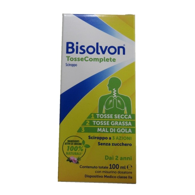 Bisolvon Tosse Complete Sciroppo 100 Ml Senza Zucchero Senza Glutine Senza Lattosio Bisolvon Tosse Complete Sciroppo 100 Ml Senza Zucchero Senza Glutine Senza Lattosio