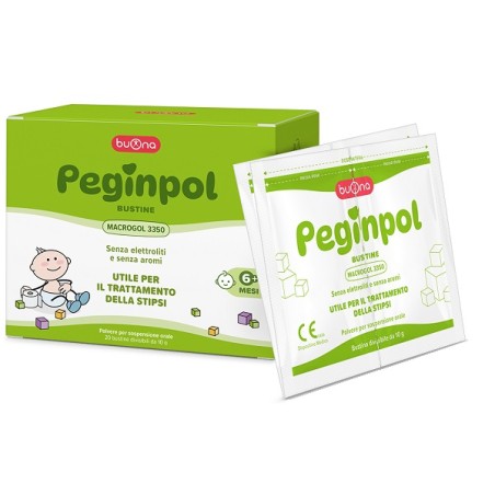 Peginpol 20 Bustine Divisibili Da 10 G Macrogol 3350 Senza Glutine Senza Lattosio