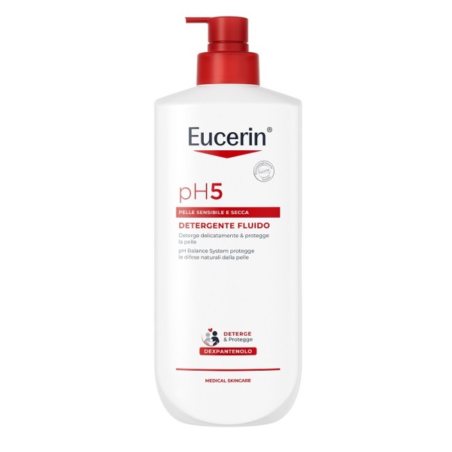Flacone da 750 ml di Eucerin Ph5 Detergente Fluido Delicato Flacone da 750 ml di Eucerin Ph5 Detergente Fluido Delicato