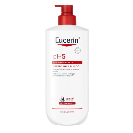 Flacone da 750 ml di Eucerin Ph5 Detergente Fluido Delicato Flacone da 750 ml di Eucerin Ph5 Detergente Fluido Delicato
