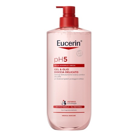 Flacone da 750 ml di Eucerin Ph5 Gel & Olio Doccia Delicato Flacone da 750 ml di Eucerin Ph5 Gel & Olio Doccia Delicato