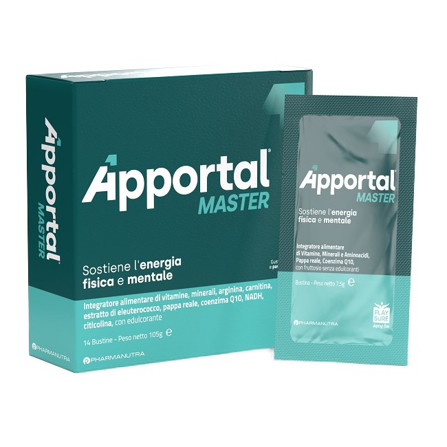 Apportal Master 14 Bustine Da 7,5 G Con Edulcorante Gusto Arancia E Passion Fruit Senza Glutine Senza Lattosio Apportal Master 14 Bustine Da 7,5 G Con Edulcorante Gusto Arancia E Passion Fruit Senza Glutine Senza Lattosio