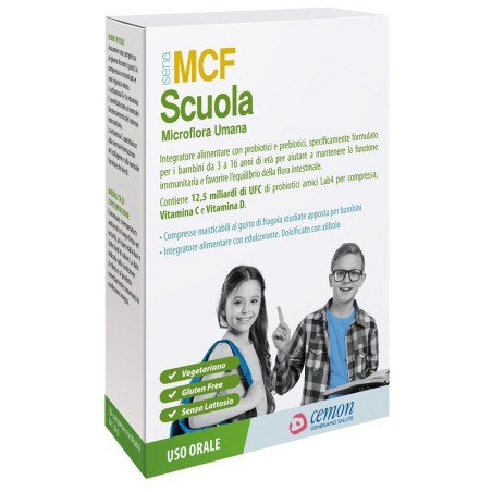Mcf Scuola 30 Compresse Masticabili Con Edulcorante Senza Glutine E Lattosio Mcf Scuola 30 Compresse Masticabili Con Edulcorante Senza Glutine E Lattosio