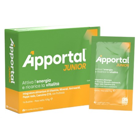 Apportal Junior 14 Bustine Da 7,5 G Gusto Arancia E Passion Fruit Con Fruttosio Senza Glutine Senza Lattosio Apportal Junior 14 Bustine Da 7,5 G Gusto Arancia E Passion Fruit Con Fruttosio Senza Glutine Senza Lattosio