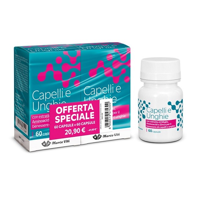 Capelli E Unghie 2 Confezioni Da 60 Capsule Capelli E Unghie 2 Confezioni Da 60 Capsule