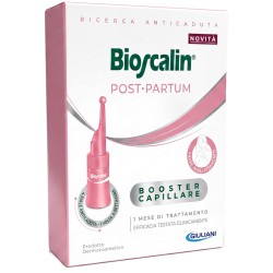 Confezione da 4 fiale di Bioscalin Post Partum Trattamento Donna Anticaduta Post-Gravidanza.