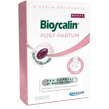 Confezione da 30 softgel di Bioscalin Post Partum Integratore Anticaduta Per La Donna Post-Gravidanza. Confezione da 30 softgel di Bioscalin Post Partum Integratore Anticaduta Per La Donna Post-Gravidanza.