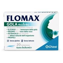 Flomax Gola Natura Balsamico 20 Compresse Con Edulcoranti Senza Glutine E Lattosio