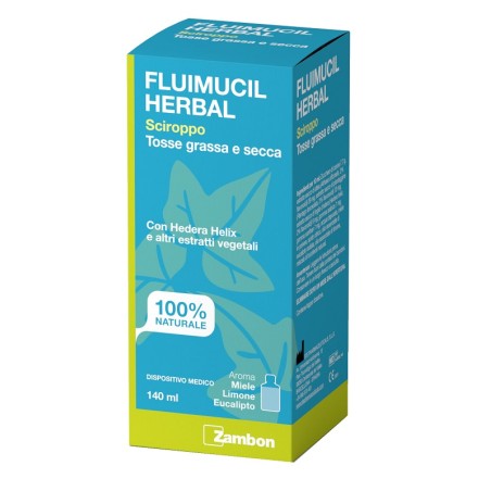 Flacone da 140 ml di Fluimucil Herbal Sciroppo Per Adulti Tosse Grassa E Secca Aroma Miele Limone Eucalipto Flacone da 140 ml di Fluimucil Herbal Sciroppo Per Adulti Tosse Grassa E Secca Aroma Miele Limone Eucalipto