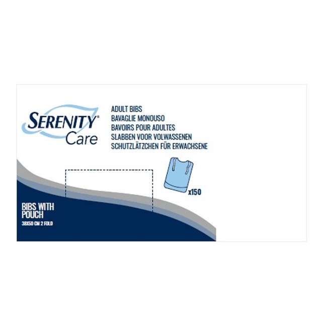 Serenity Care Bavaglia Monouso Con Tasca 38x50 Cm 150 Pezzi Serenity Care Bavaglia Monouso Con Tasca 38x50 Cm 150 Pezzi