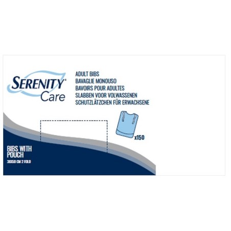 Serenity Care Bavaglia Monouso Con Tasca 38x50 Cm 150 Pezzi Serenity Care Bavaglia Monouso Con Tasca 38x50 Cm 150 Pezzi