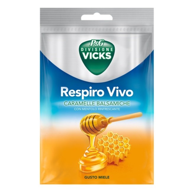 Vicks Respiro Vivo Caramelle Balsamiche Miele 72 G Con Edulcoranti Vicks Respiro Vivo Caramelle Balsamiche Miele 72 G Con Edulcoranti