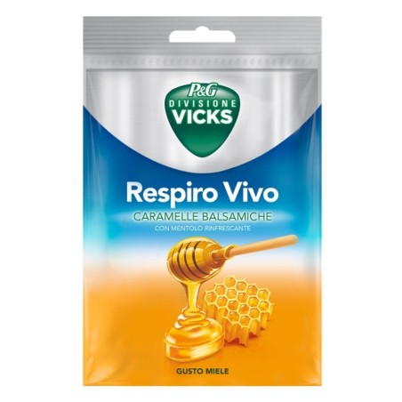 Vicks Respiro Vivo Caramelle Balsamiche Miele 72 G Con Edulcoranti Vicks Respiro Vivo Caramelle Balsamiche Miele 72 G Con Edulcoranti