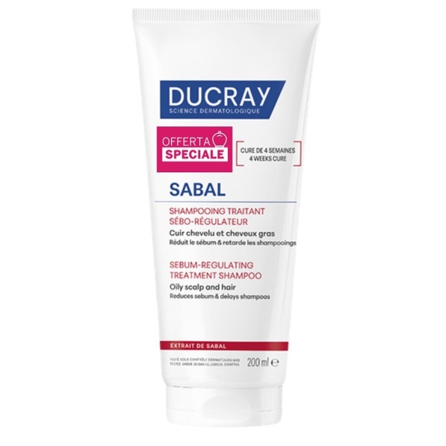 Tubo da 200 ml di Ducray Sabal Shampoo Trattante Capelli Grassi Tubo da 200 ml di Ducray Sabal Shampoo Trattante Capelli Grassi