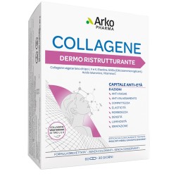 Confezione da 60 capsule di Arkopharma Collagene Dermo Ristrutturante Integratore Per La Bellezza Della Pelle.