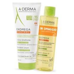 Confezione A-Derma contenente 1 Crema Emolliente + 1 Olio Lavante