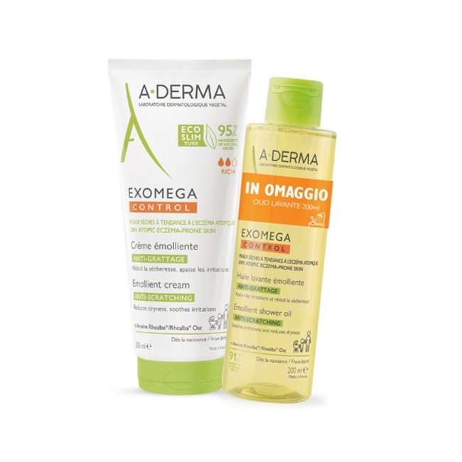 Exomega Control Crema Emollliente 200 Ml + Olio Lavante 200 Ml Exomega Control Crema Emollliente 200 Ml + Olio Lavante 200 Ml