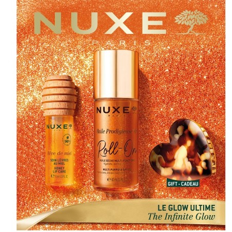 Cofanetto Nuxe Glow contenente Huile Prodigieuse Or Roll On + Gloss Cofanetto Nuxe Glow contenente Huile Prodigieuse Or Roll On + Gloss
