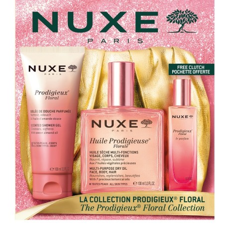 Cofanetto Nuxe contenente Huile Prodigieuse Floral+ Le Parfum + Docciaschiuma Cofanetto Nuxe contenente Huile Prodigieuse Floral+ Le Parfum + Docciaschiuma