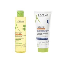 Cofanetto A-Derma contenente Crema Copro Nutriente Notte + Olio Lavante