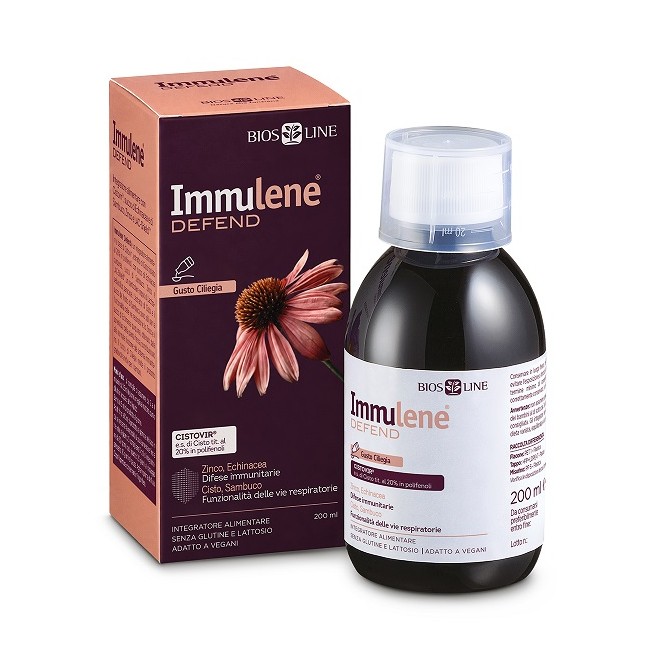 Immulene Defend 200 Ml Gusto Ciliegia Senza Glutine Senza Lattosio Immulene Defend 200 Ml Gusto Ciliegia Senza Glutine Senza Lattosio