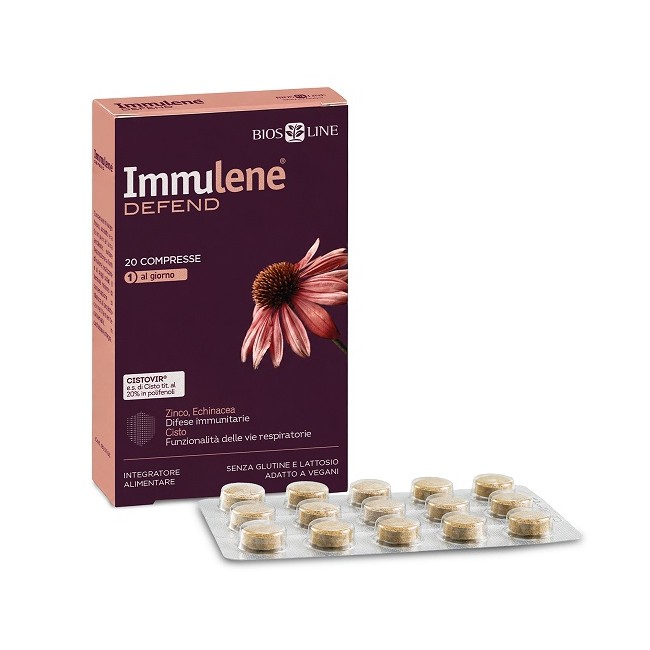 Immulene Defend 20 Compresse Senza Glutine Senza Lattosio