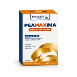 Confezione da 40 compresse di Peamaxima, integratore per dolori muscolari, articolari e neuropatici.