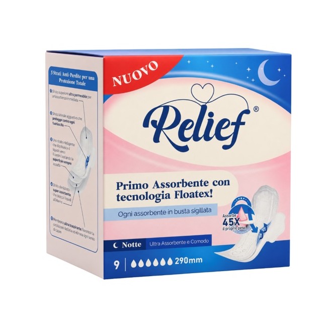 Relief Assorbenti Notte 9 Pezzi Relief Assorbenti Notte 9 Pezzi