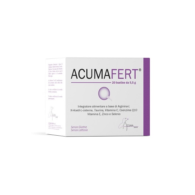 Acumapharma Acumafert, integratore per la fertilità, 20 bustine da 5,5 g