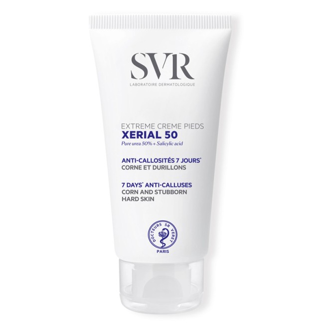Tubetto da 50 ml di Svr Xerial 50 Extreme crema per piedi con calli e duroni. Tubetto da 50 ml di Svr Xerial 50 Extreme crema per piedi con calli e duroni.