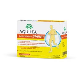 Confezione da 14 bustine di Aquilea Starvit Integratore Multivitaminico Energizzante Per Stanchezza Mentale E Fisica.
