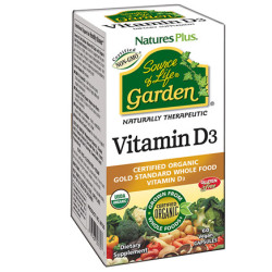 Confezione da 60 capsule di Source Of Life Garden Vitamina D3 5000 Integratore Per Benessere Osseo e Immunitario.