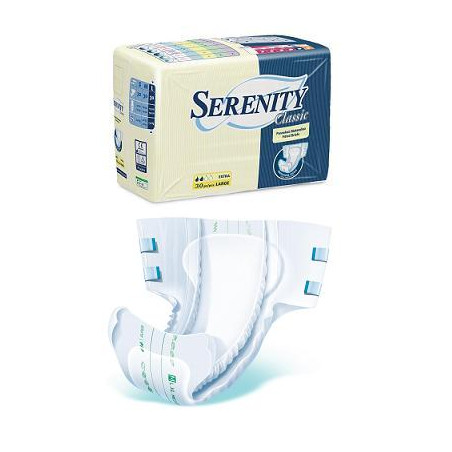 PANNOLONE PER INCONTINENZA SERENITY CLASSIC EXTRA TAGLIA MEDIUM 30 PEZZI