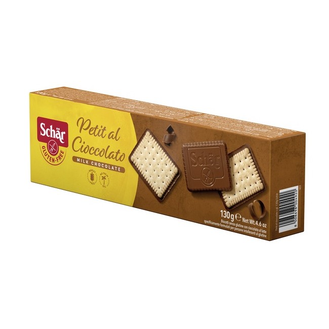 Schar Petit Al Cioccolato Biscotti Senza Glutine Con Cioccolato Al Latte 130g Schar Petit Al Cioccolato Biscotti Senza Glutine Con Cioccolato Al Latte 130g