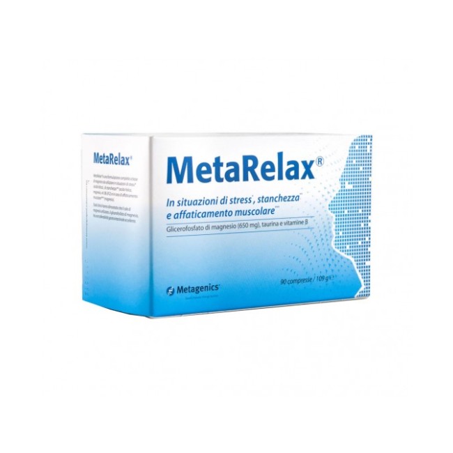 Confezione da 90 compresse di Metarelax integratore contro lo stress e la stanchezza Confezione da 90 compresse di Metarelax integratore contro lo stress e la stanchezza