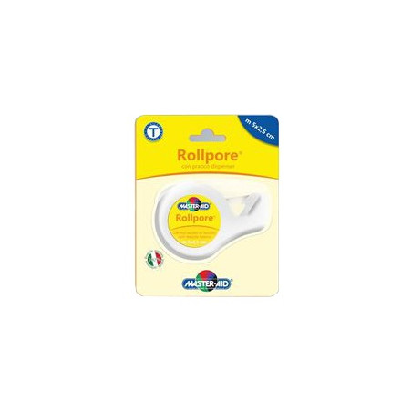 CEROTTO IN ROCCHETTO MASTER-AID ROLLPORE TESSUTO NON TESSUTO CON DISPENSER 2,5CM X 5 M