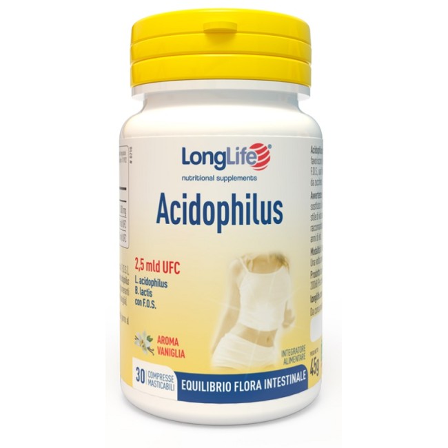 LONGLIFE ACIDOPHILUS 30 COMPRESSE MASTICABILI LONGLIFE ACIDOPHILUS 30 COMPRESSE MASTICABILI
