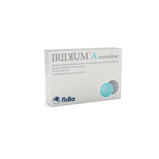IRIDIUM A MONODOSE GOCCE OCULARI 15 FLACONCINI 0,35 ML IRIDIUM A MONODOSE GOCCE OCULARI 15 FLACONCINI 0,35 ML